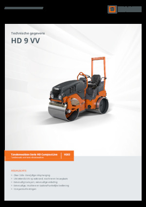 Tandemtrilwalsen Hamm HD 9 VV
