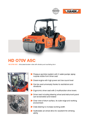 Tandemtrilwalsen Hamm HD O70 V ASC