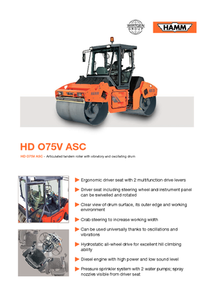 Tandemtrilwalsen Hamm HD O75 V ASC