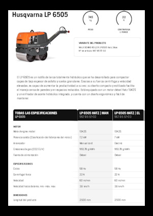 Tandemtrilwalsen Husqvarna LP 6505