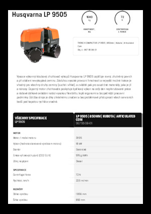 Tandemtrilwalsen Husqvarna LP 9505