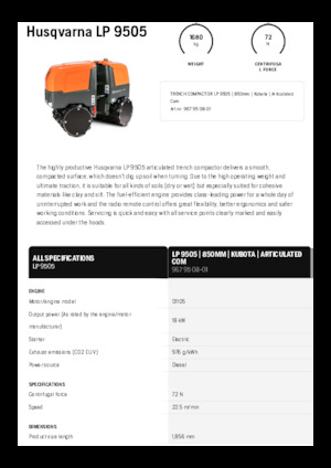 Tandemtrilwalsen Husqvarna LP 9505
