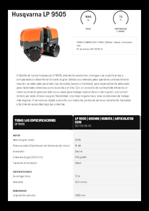 Tandemtrilwalsen Husqvarna LP 9505