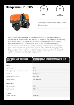 Tandemtrilwalsen Husqvarna LP 9505