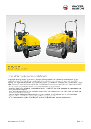 Tandemtrilwalsen Wacker Neuson RD 16-100