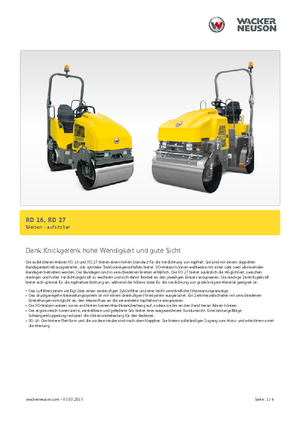 Tandemtrilwalsen Wacker Neuson RD 16-100