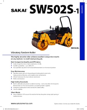 Tandemtrilwalsen Sakai SW502W-1 
