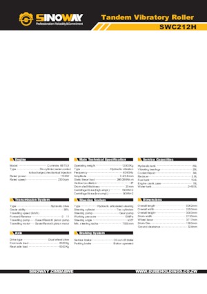 Tandemtrilwalsen Sinoway SWC212H