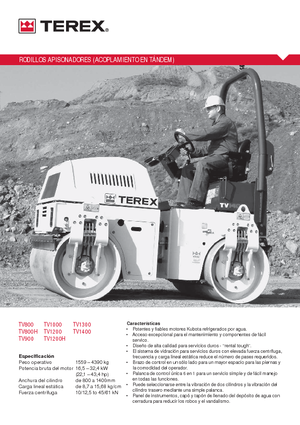 Tandemtrilwalsen Terex TV 900