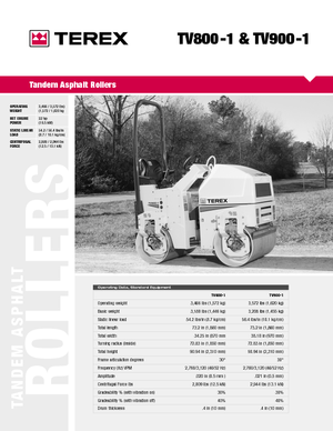 Tandemtrilwalsen Terex TV 900