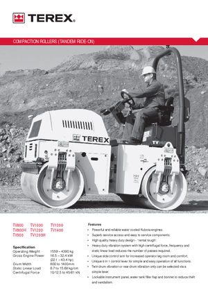 Tandemtrilwalsen Terex TV 900