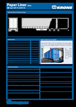 Tarpaulin platform semi-opleggers Krone SDP 27 eLUBP-CS