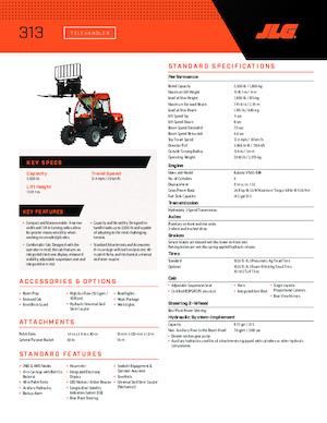 Telescoopladers JLG 313