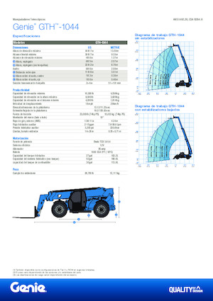 Telescoopladers Genie GTH-1044