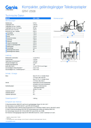 Telescoopladers Genie GTH-2506