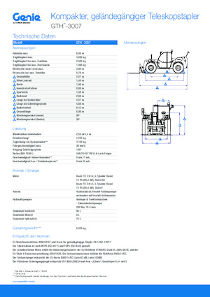 Telescoopladers Genie GTH-3007