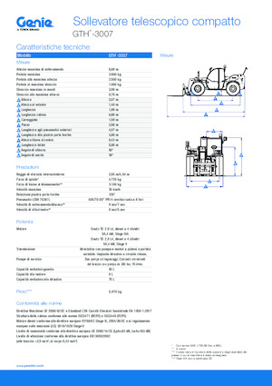 Telescoopladers Genie GTH-3007