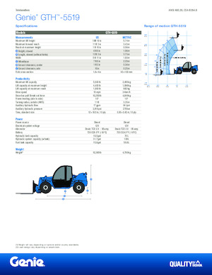 Telescoopladers Genie GTH-5519 