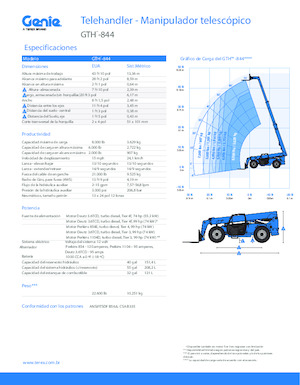 Telescoopladers Genie GTH-844 