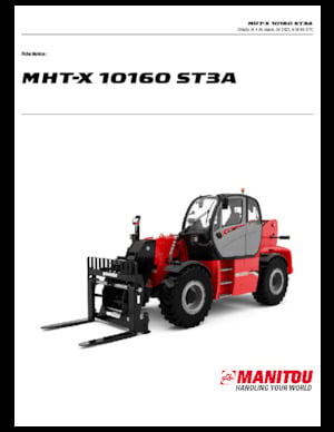 Telescoopladers Manitou MHT-X 10160 ST3A