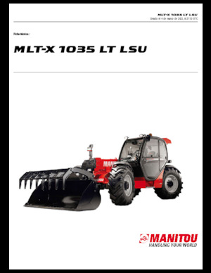 Telescoopladers Manitou MLT-X 1035 LT LSU