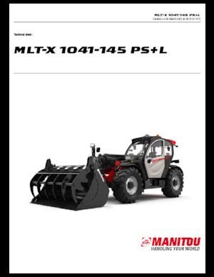 Telescoopladers Manitou MLT-X 1041-145 PS+L