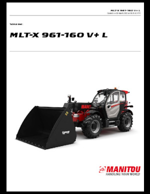 Telescoopladers Manitou MLT-X 961-160 V+ L