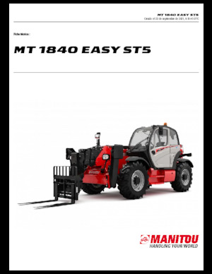 Telescoopladers Manitou MT 1840 Standard EASY