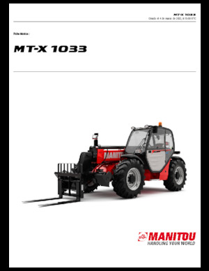 Telescoopladers Manitou MT-X 1033