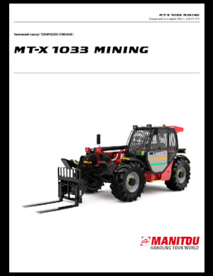 Telescoopladers Manitou MT-X 1033 Mining