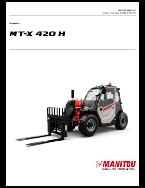 Telescoopladers Manitou MT-X 420 H