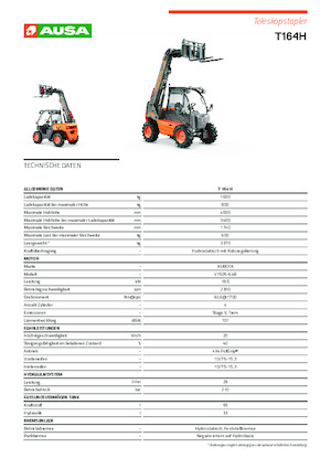 Telescoopladers Ausa T 164 E X4