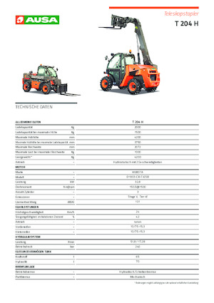 Telescoopladers Ausa T 204 H