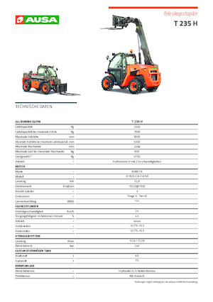 Telescoopladers Ausa T 235 H