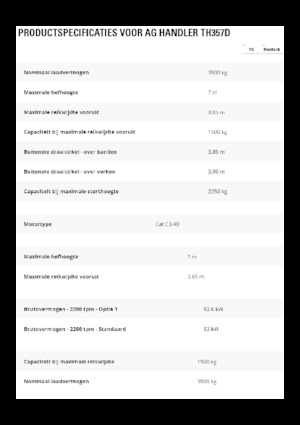 Telescoopladers Caterpillar TH357D