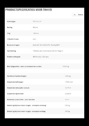 Telescoopladers Caterpillar TH417D