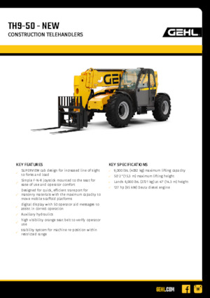 Telescoopladers Gehl TH9-50