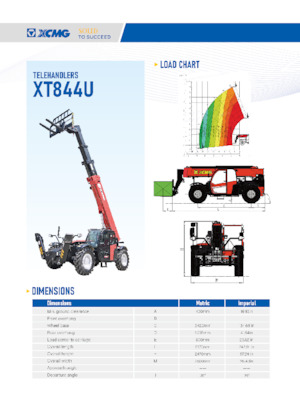 Telescoopladers XCMG XT844U