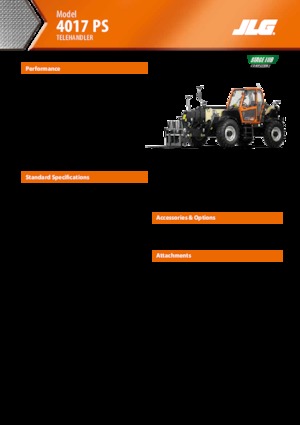 Telescoopladers JLG 4017 PS