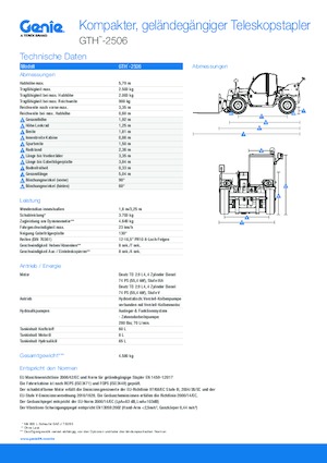 Telescoopladers Genie GTH-2506
