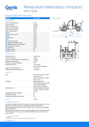 Telescoopladers Genie GTH-2506