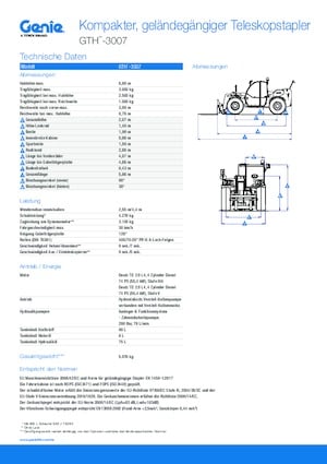 Telescoopladers Genie GTH-3007