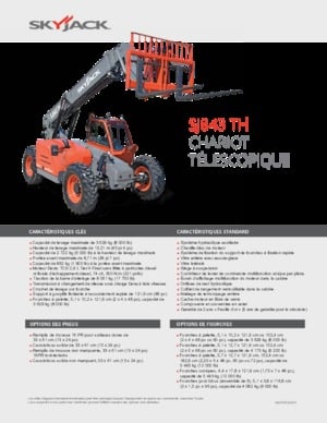 Telescoopladers Skyjack SJ843 TH