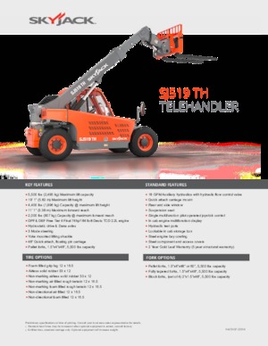 Telescoopladers Skyjack SJ519 TH