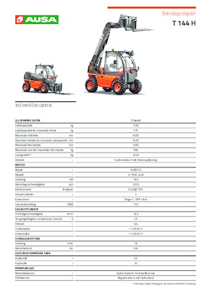 Telescoopladers Ausa T 144 H