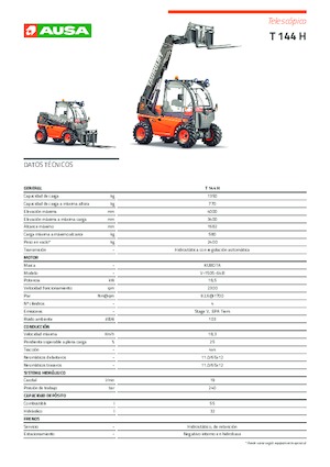 Telescoopladers Ausa T 144 H