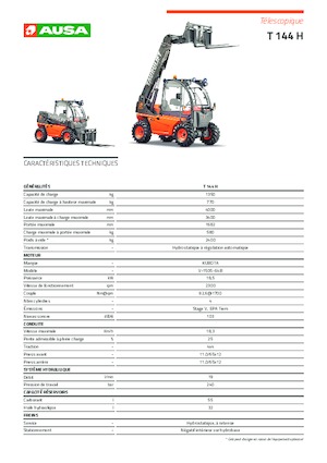 Telescoopladers Ausa T 144 H