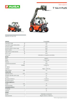 Telescoopladers Ausa T 144 H Plus