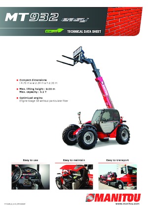 Telescoopladers Manitou MT 932 Easy