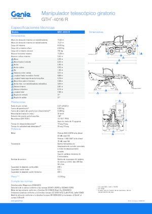 Draaiende verreiker Genie GTH4016R